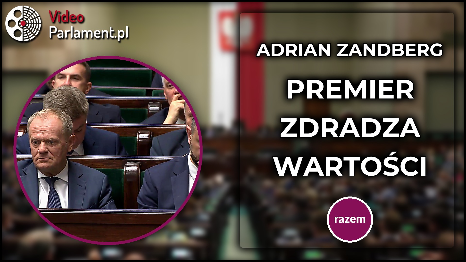 Adrian Zandberg: premier zdradza wartości obrońców TK