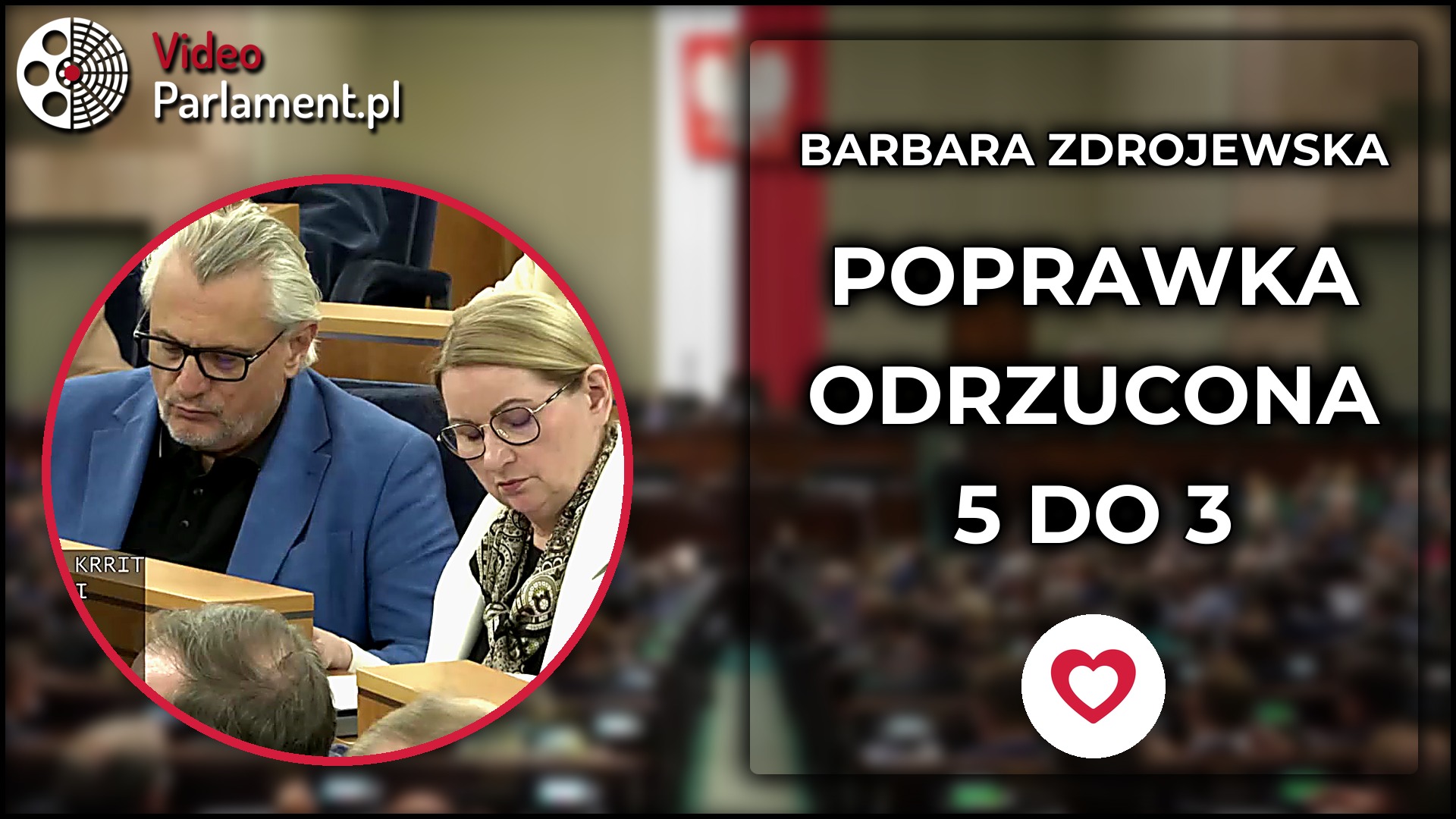 Barbara Zdrojewska - Komisja odrzuciła poprawkę 5:3