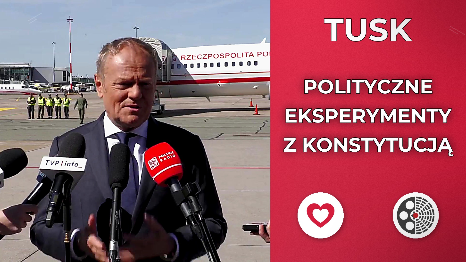 Briefing Premiera Donalda Tuska przed wylotem do Armenii