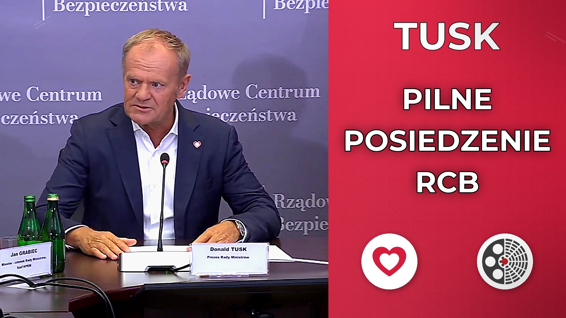 PILNE: Posiedzenie RCB z udziałem Premiera Donalda Tuska