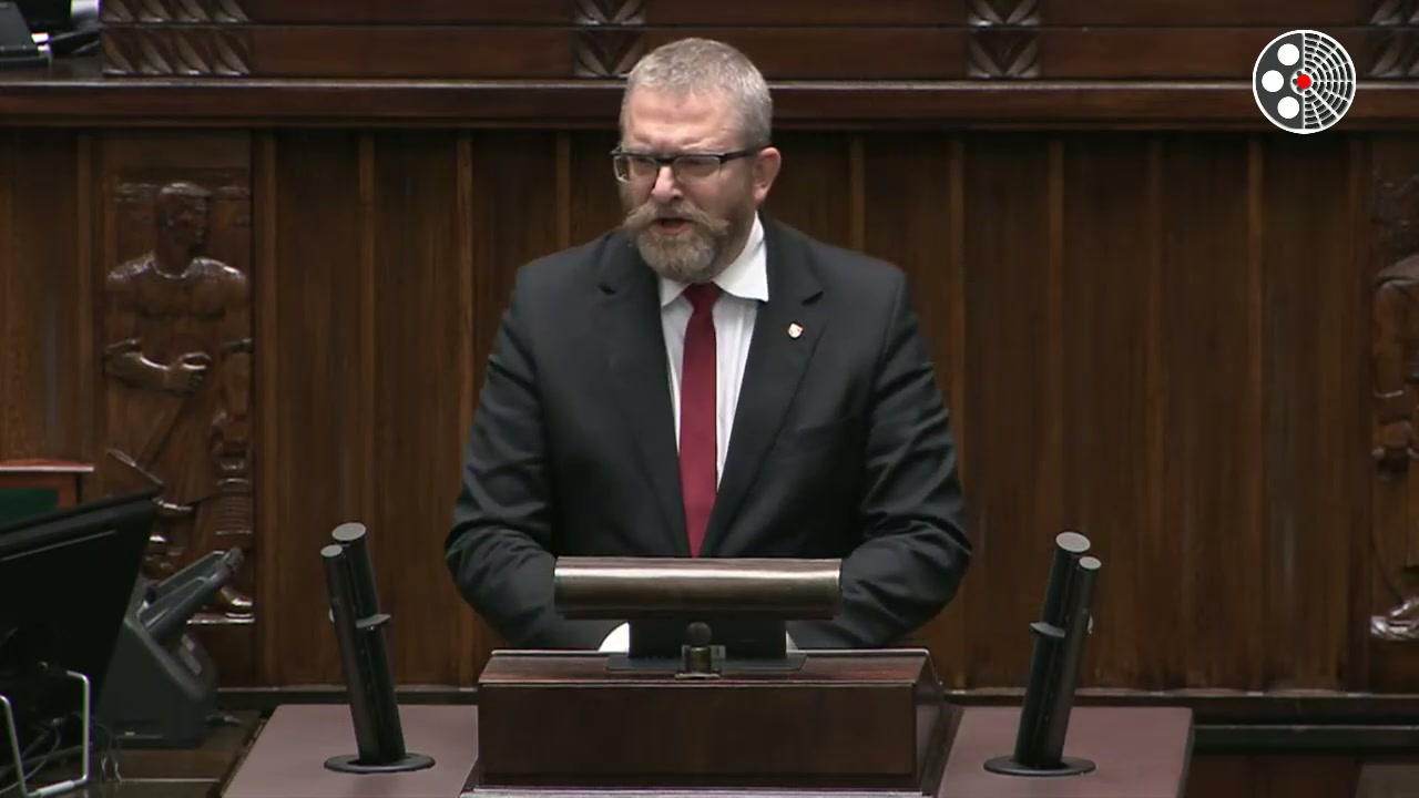 Grzegorz Braun pyta o listę zakazanych słów w regulaminie Sejmu