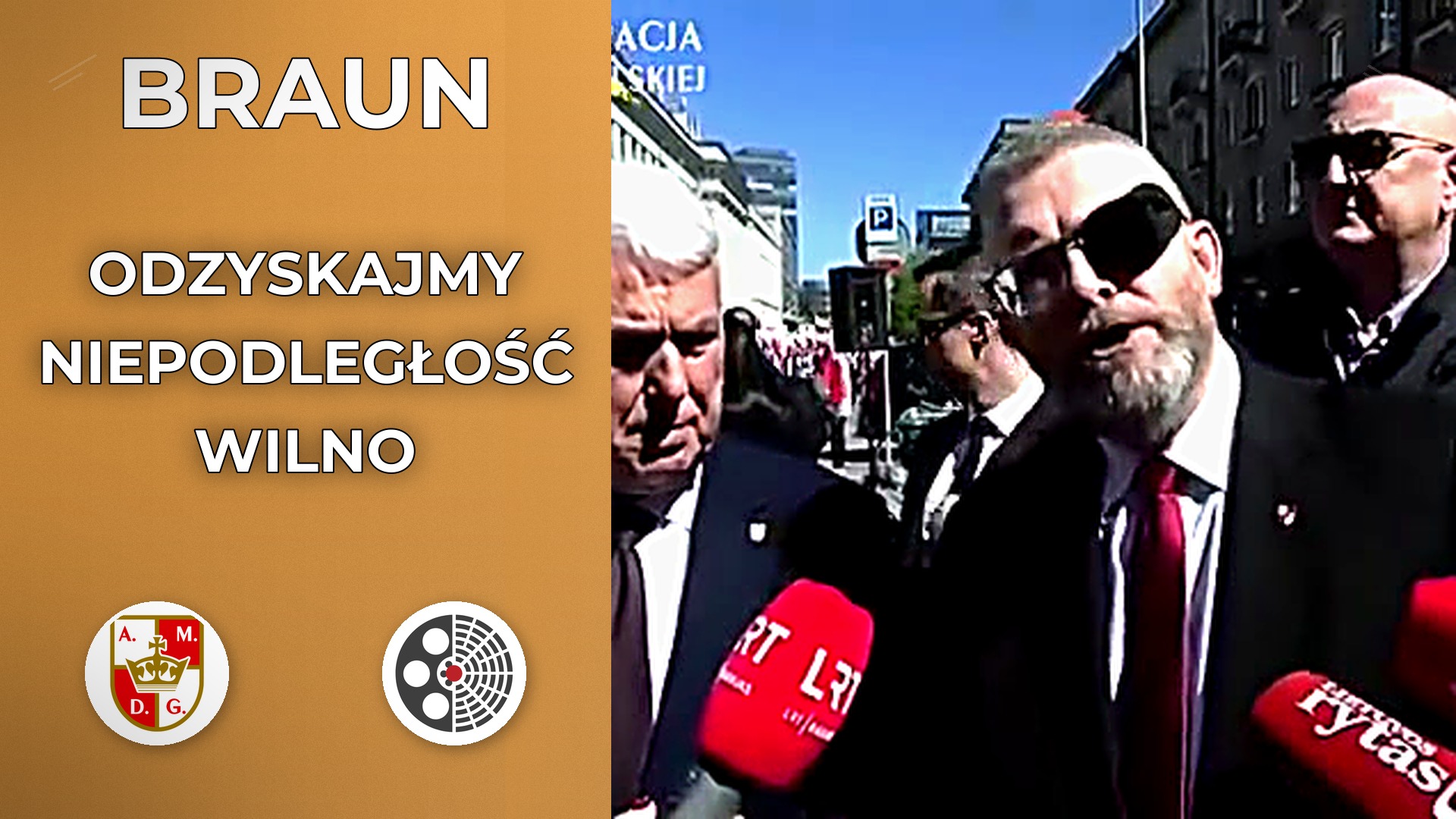 Grzegorz Braun w Wilnie: wzywa do odzyskania niepodległości