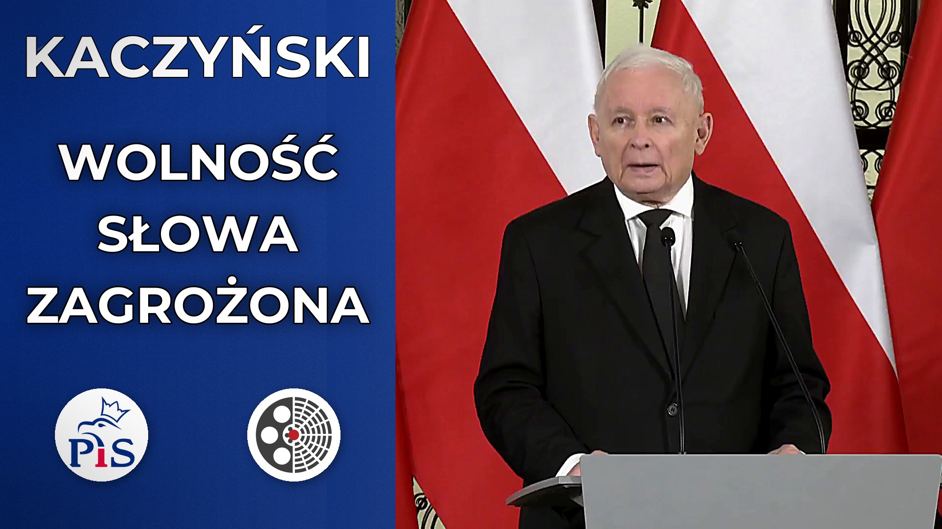 Konferencja prezesa PiS Jarosława Kaczyńskiego