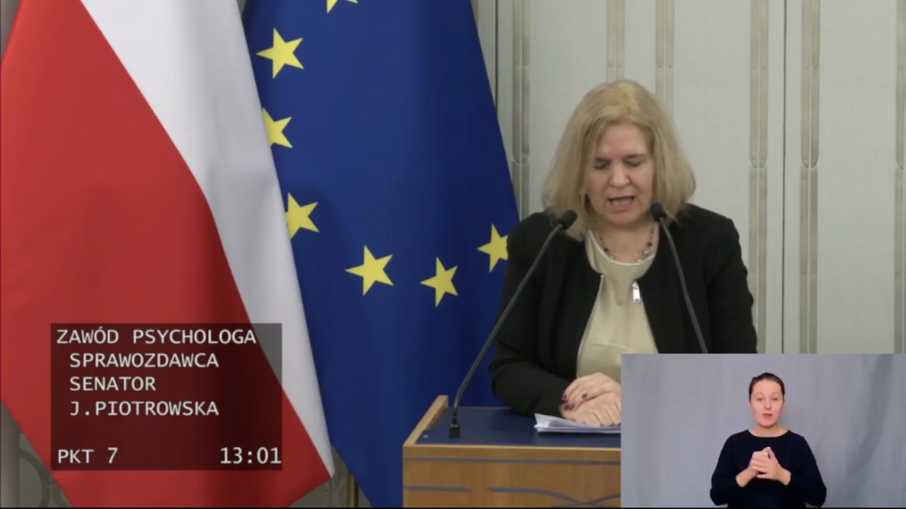 Jolanta Piotrowska: Komisja rekomenduje ustawę o psychologach