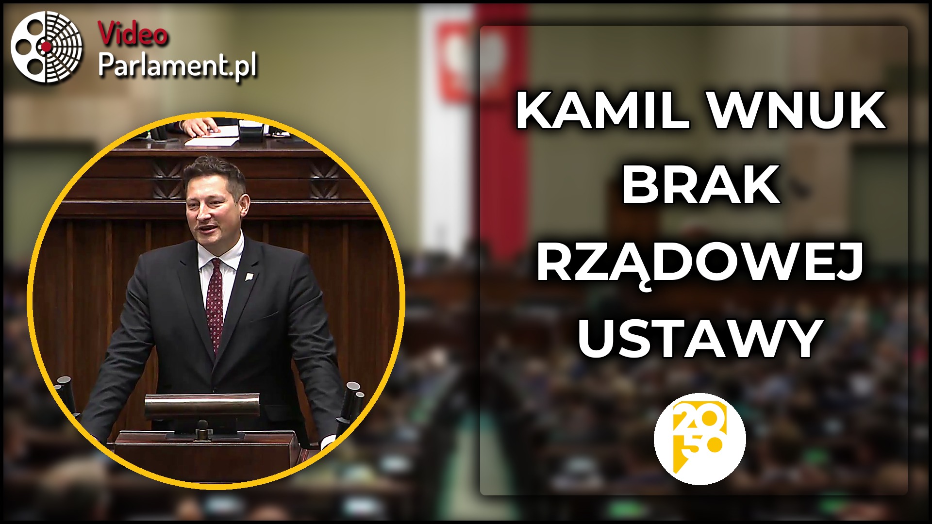 Kamil Wnuk: Brak rządowego projektu przed 20 maja