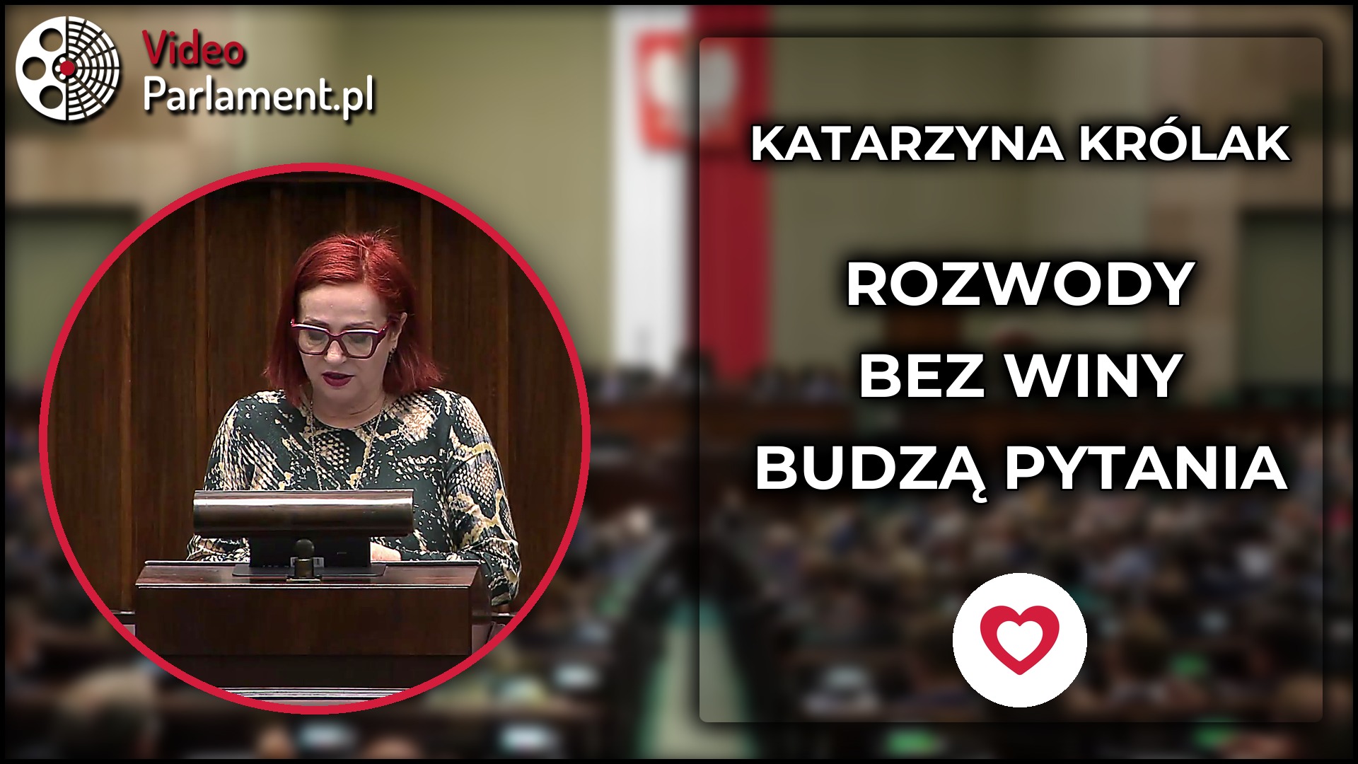 Katarzyna Królak pyta o rozwody bez winy