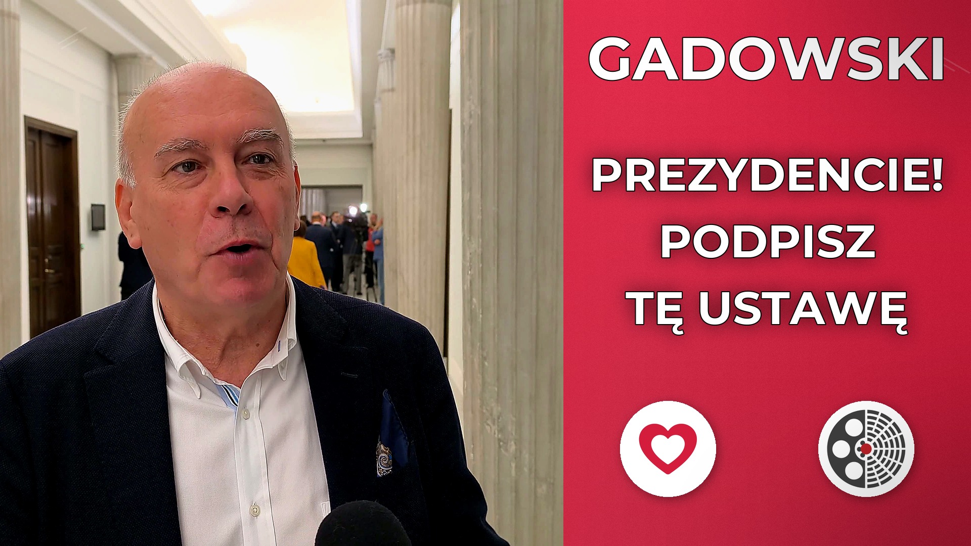 Krzysztof Gadowski apeluje do prezydenta o podpisanie ustawy