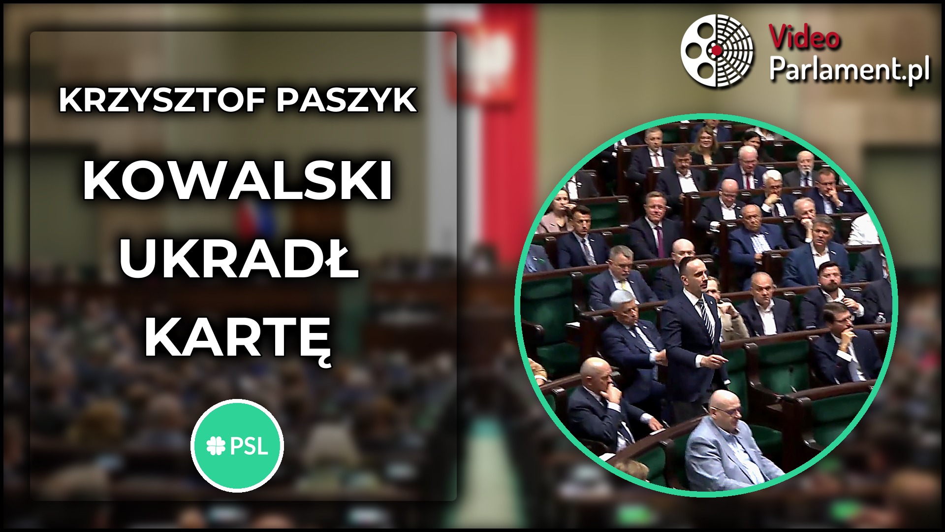 Krzysztof Paszyk: zgłoszenie poważnego przestępstwa w Sejmie