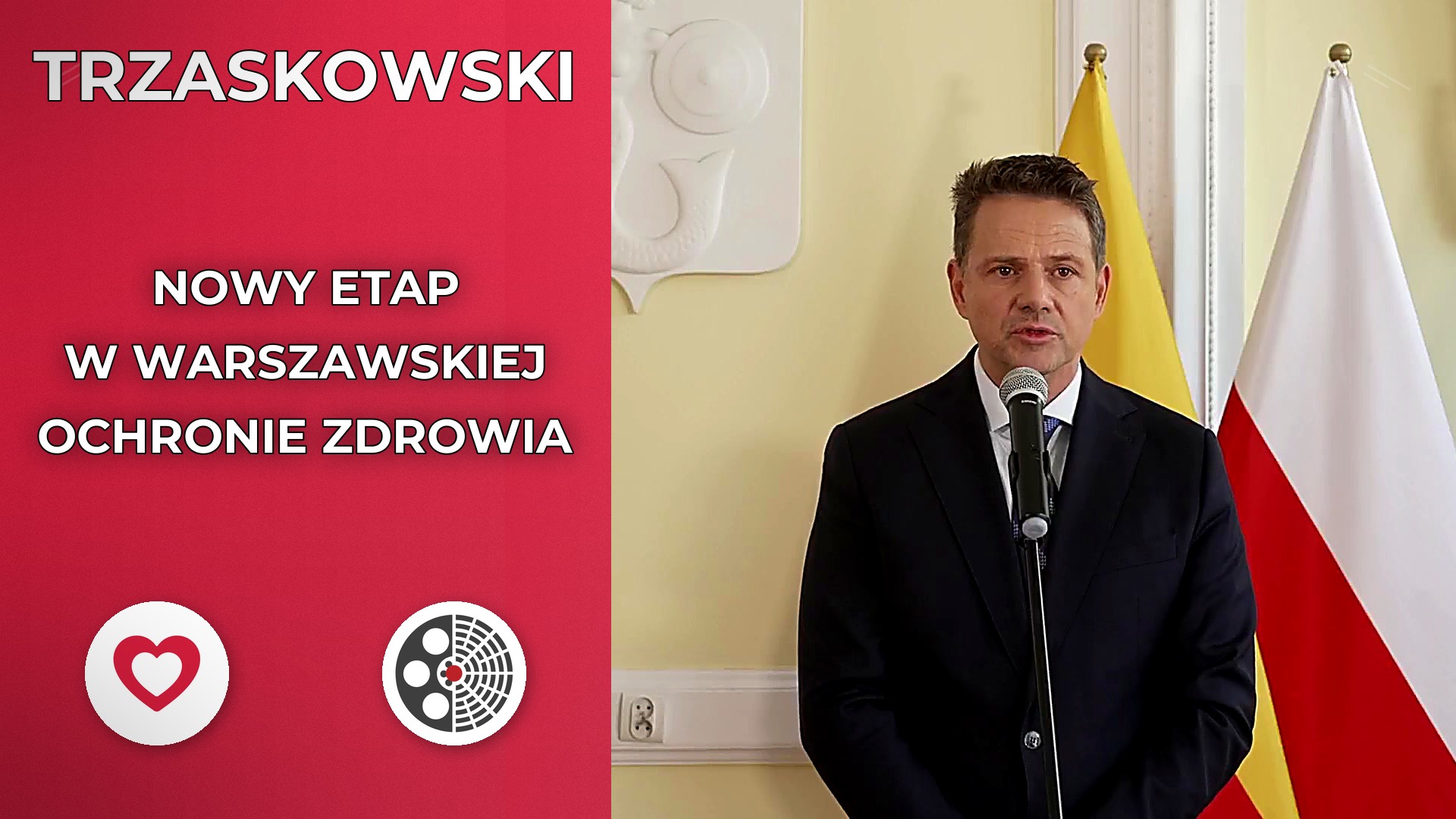 Konferencja prasowa Prezydenta Warszawy Rafała Trzaskowskiego