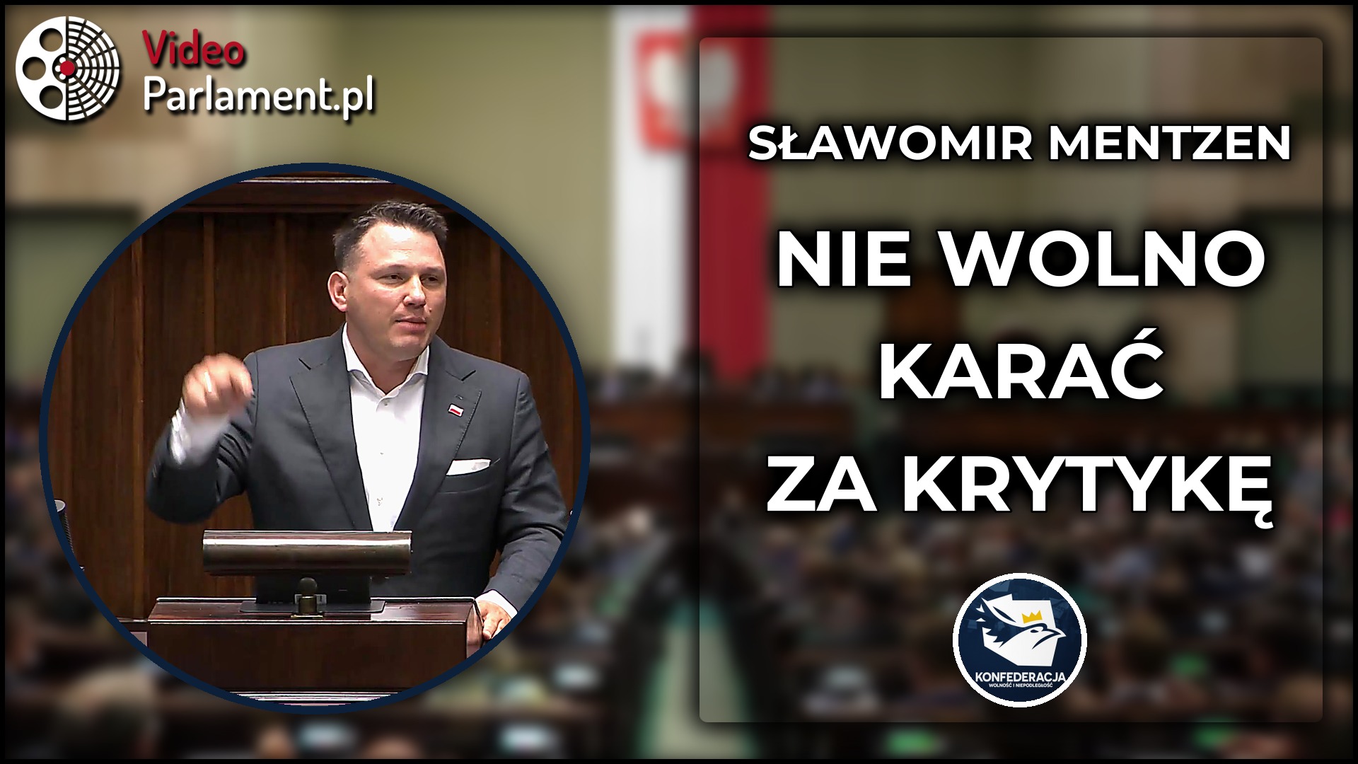 Sławomir Mentzen: Nie wolno karać za krytykę rządu