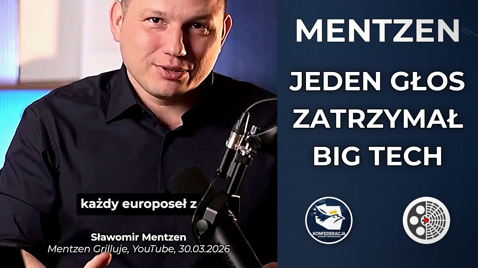 Sławomir Mentzen - Jeden głos zablokował Big Tech