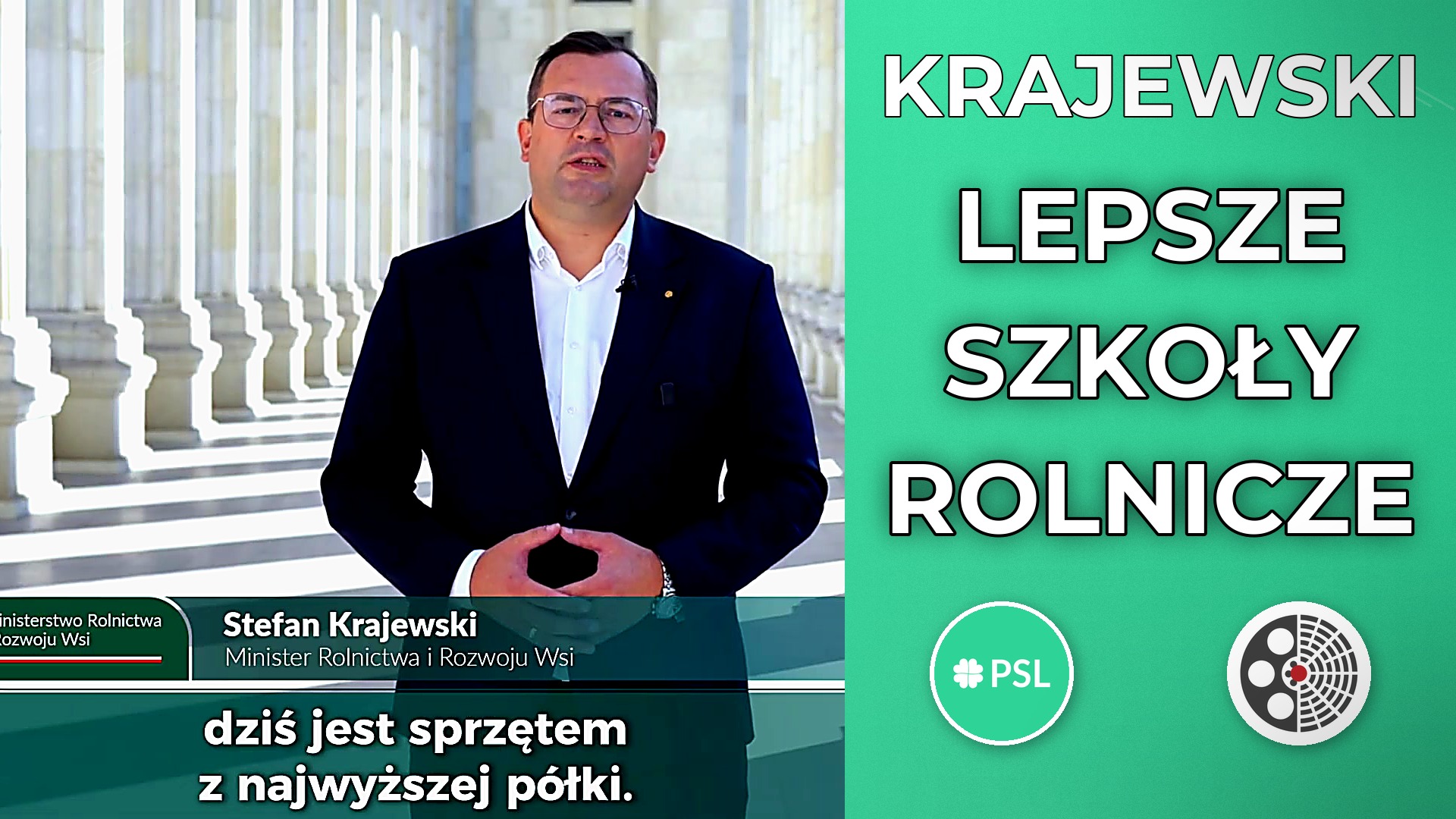 Stefan Krajewski o szkołach rolniczych i nowym roku