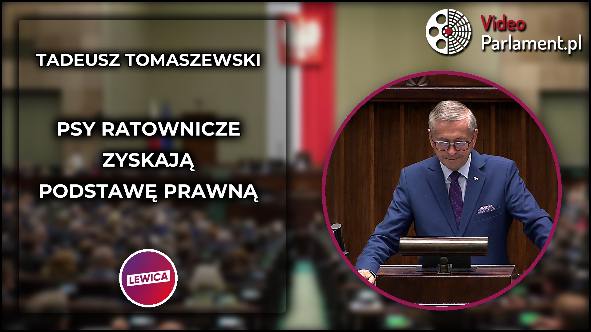 Tadeusz Tomaszewski: psy ratownicze z podstawą prawną
