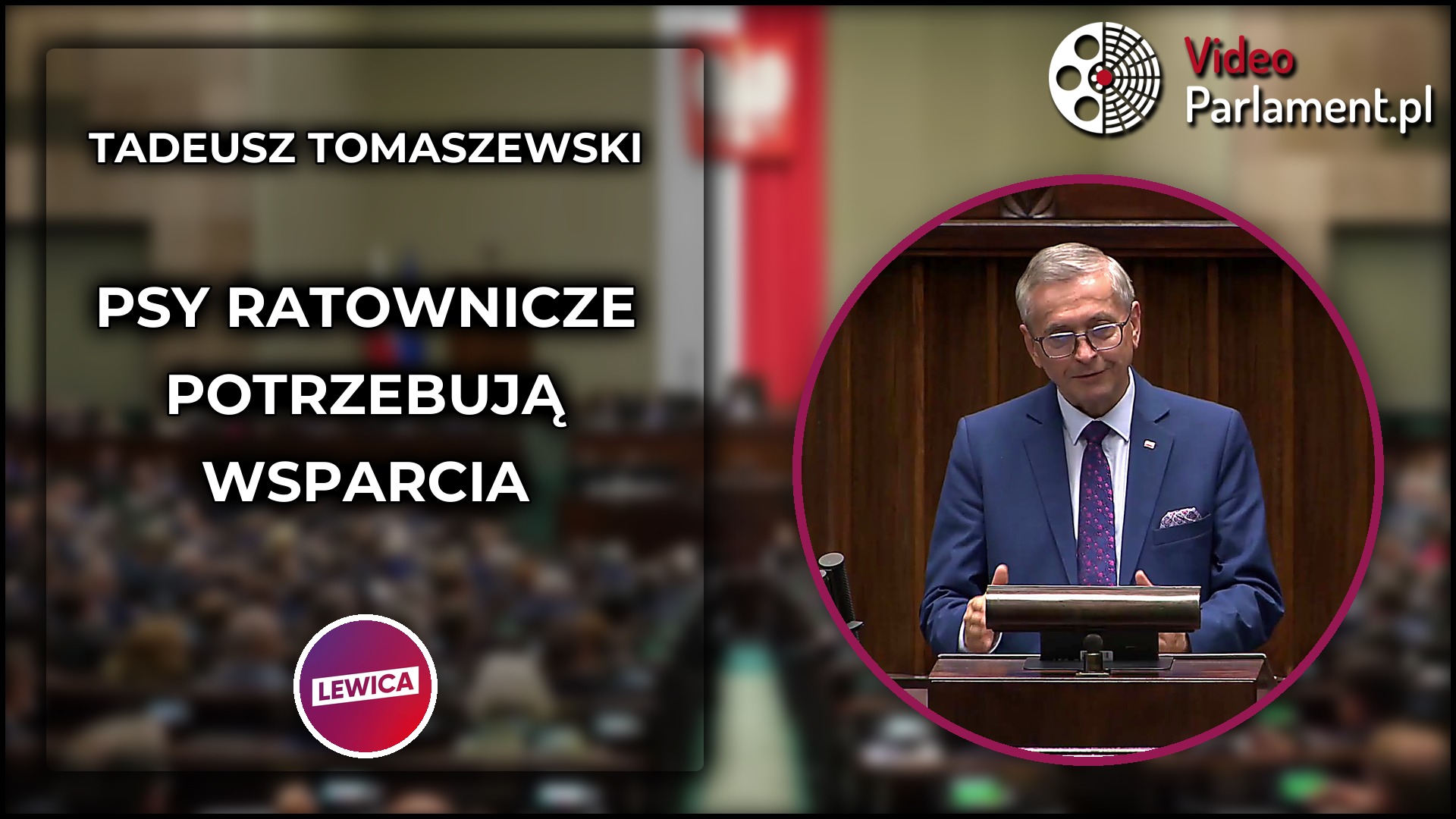Tadeusz Tomaszewski pyta o wsparcie dla psów ratowniczych