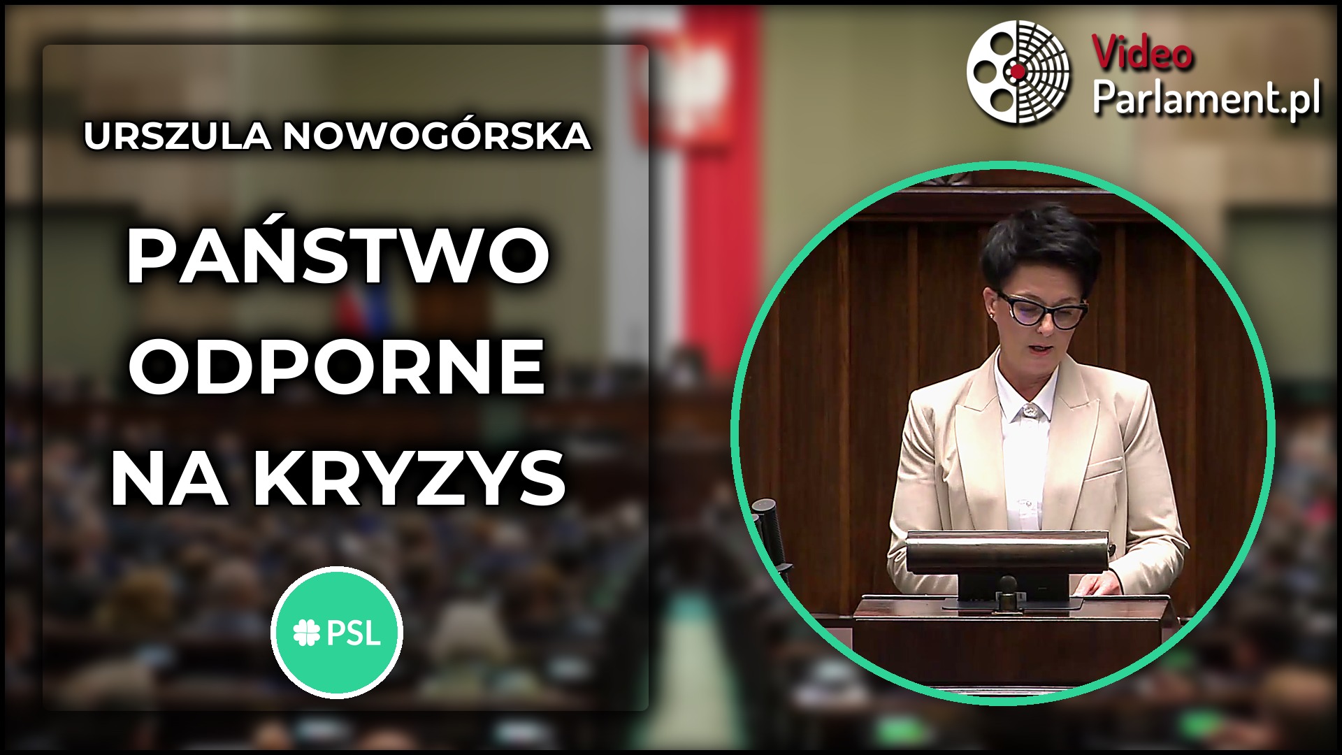 Urszula Nowogórska: PSL popiera ustawę o zarządzaniu kryzysowym