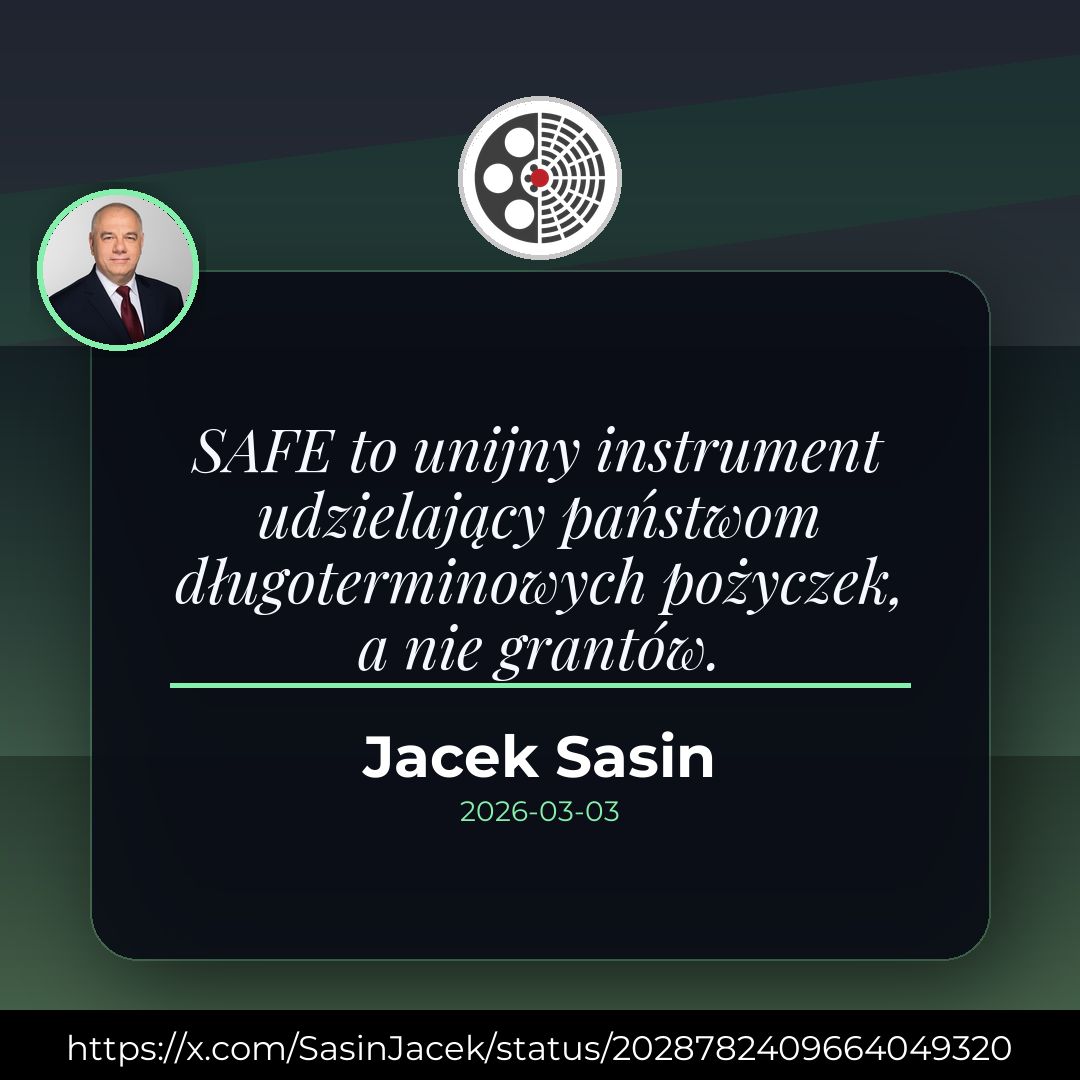 Sasin: SAFE droższy i nie taki bezpieczny jak twierdzi rząd