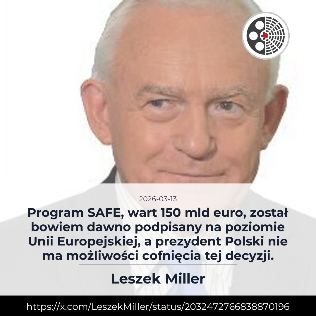 Miller: Kiedy prezydent Nawrocki twierdzi, że nie podpisał ustawy o SAFE, całkowicie się myli