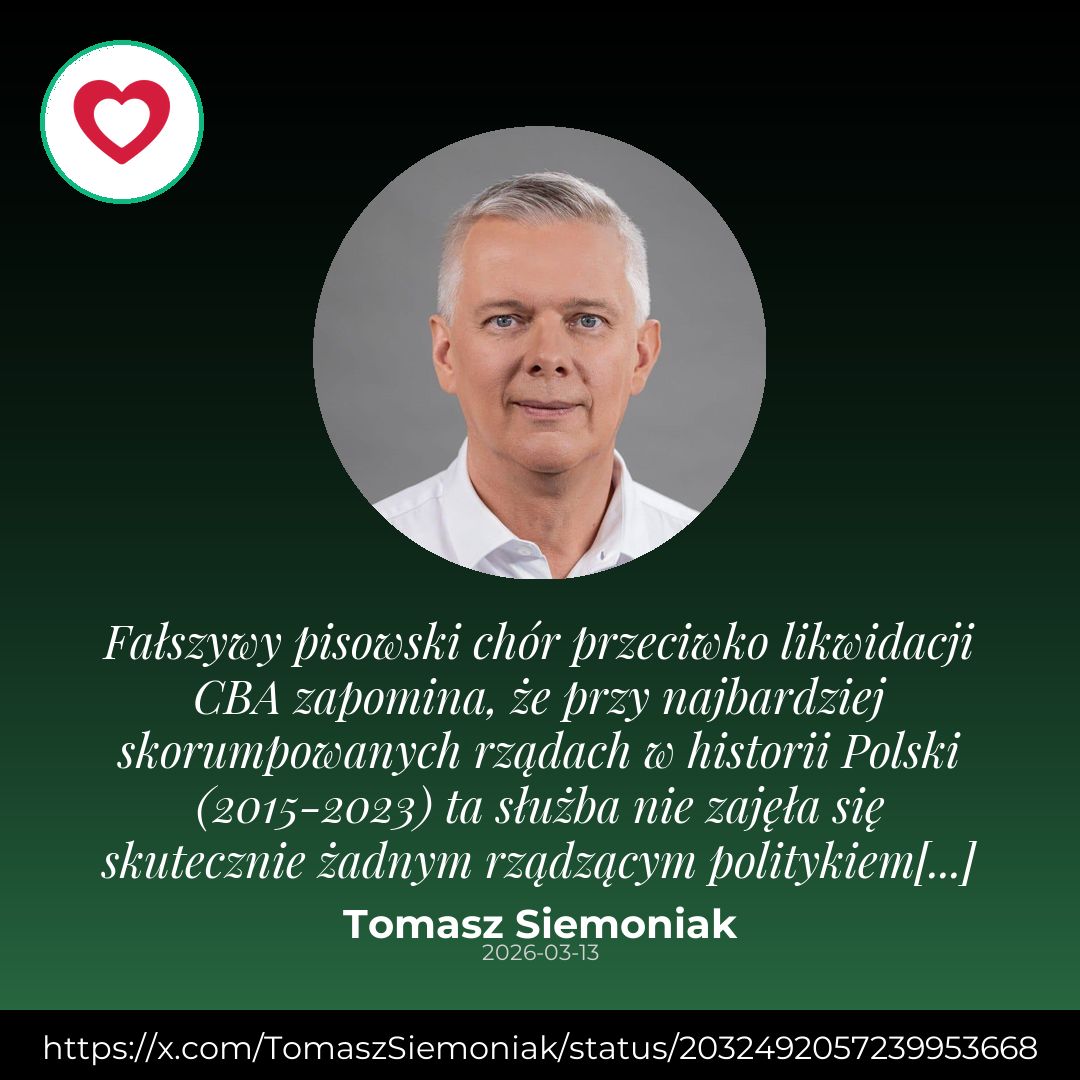 Siemoniak: Fałszywy pisowski chór wobec likwidacji CBA