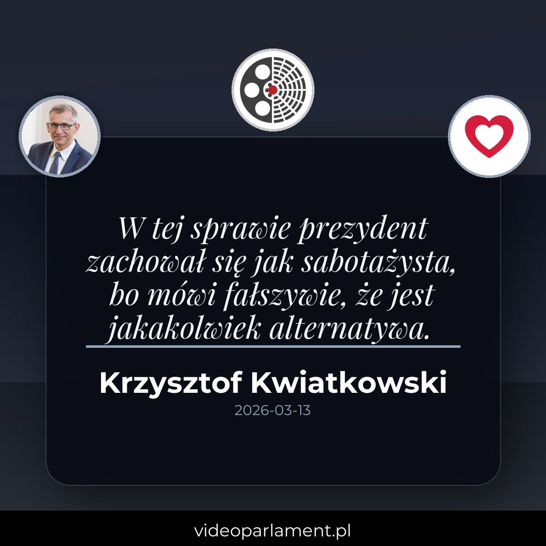 Kwiatkowski: veto prezydenta to sabotaż bezpieczeństwa
