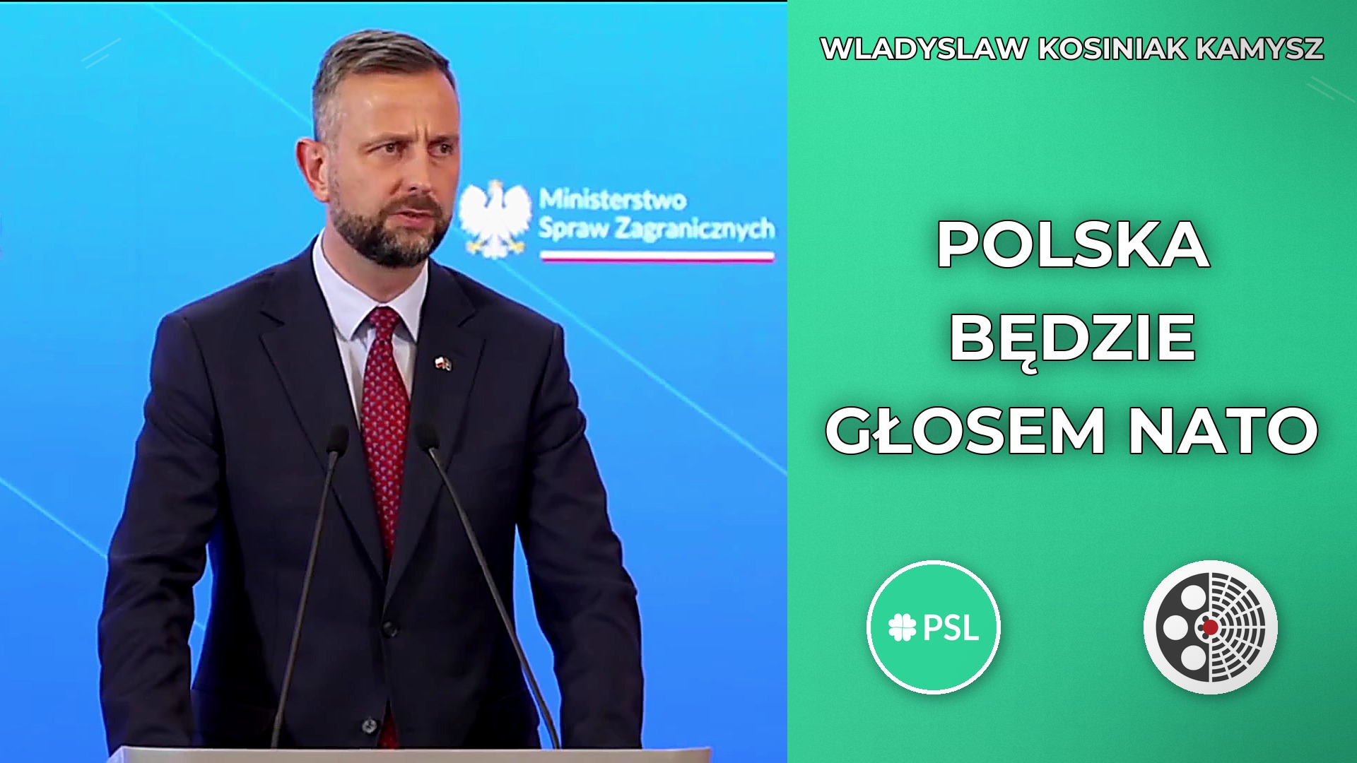 Konferencja ministra R. Sikorskiego i ministra Wł. Kosiniaka-Kamysza